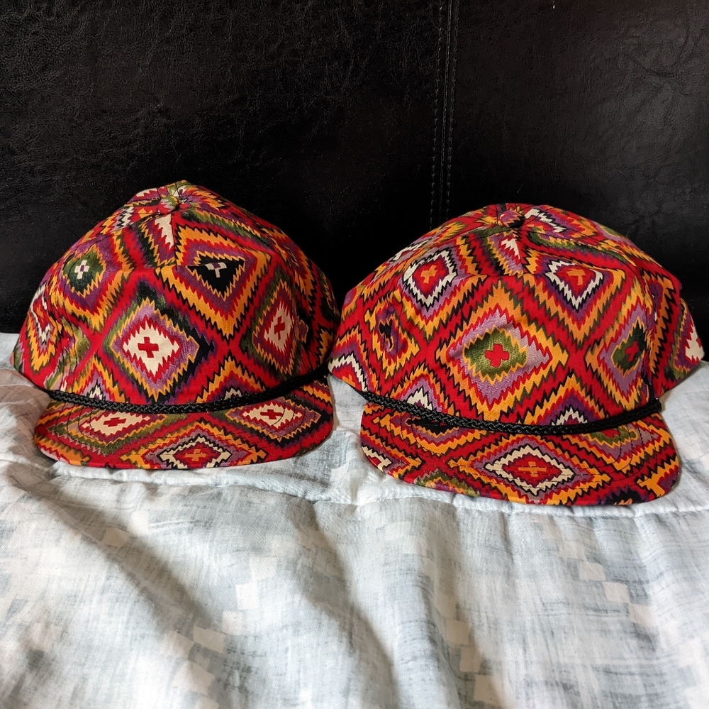 (2) Jan-bar Leather Strap Hats
